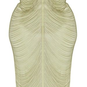 COPY - Olive Tassel Distressed Low Back Maxi Dress